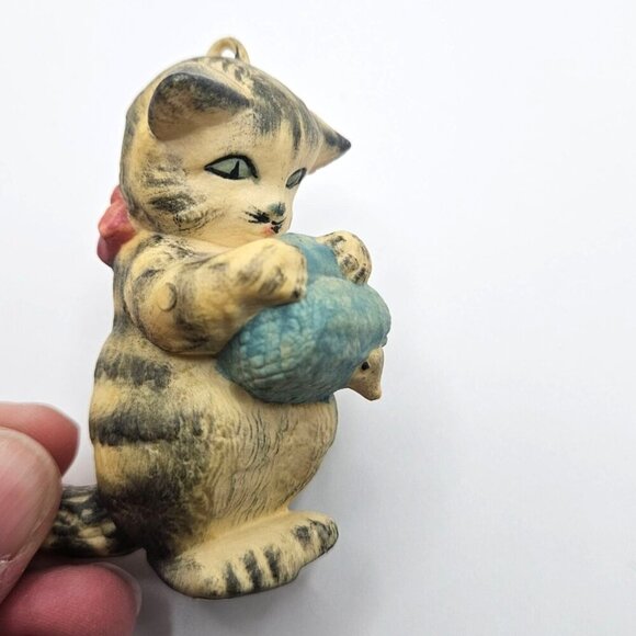 Anri Italy Beatrix Potter Miss Moppet Christmas Ornament Kitten Mouse 1983 - Picture 5 of 9